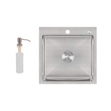 Мойка для кухни интегрированная Lidz Handmade H5050 (LDH5050BRU35375) Brushed Steel 3,0/1,0 мм Мойка для кухни интегрированная Lidz Handmade H5050 (LDH5050BRU35375) Brushed Steel 3,0/1,0 мм