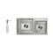 Мойка для кухни с двумя чашами интегрированная Lidz Handmade H7843 (LDH7843BRU35387) Brushed Steel 3,0/1,0 мм Мойка для кухни с двумя чашами интегрированная Lidz Handmade H7843 (LDH7843BRU35387) Brushed Steel 3,0/1,0 мм