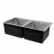 Мойка для кухни с двумя чашами интегрированная Lidz Handmade H7843 (LDH7843BRU35387) Brushed Steel 3,0/1,0 мм Мойка для кухни с двумя чашами интегрированная Lidz Handmade H7843 (LDH7843BRU35387) Brushed Steel 3,0/1,0 мм