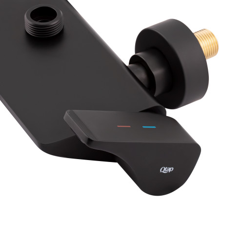Душевая система универсальная Qtap Sloup на три потребителя (с изливом) c полочкой QTSL51105OGB Black Matt Душевая система универсальная Qtap Sloup на три потребителя (с изливом) c полочкой QTSL51105OGB Black Matt