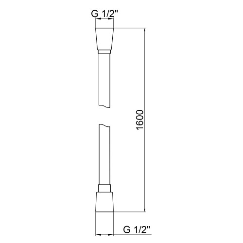 Шланг для ручного душа Qtap Hadice 1600 мм QTHADPVC160C Chrome Шланг для ручного душа Qtap Hadice 1600 мм QTHADPVC160C Chrome
