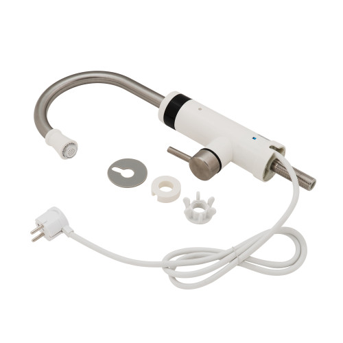 Проточный кран-водонагреватель кухонный для кухни Lidz Warm 059 LDWAR059WNK35878 White / Nickel Проточный кран-водонагреватель кухонный для кухни Lidz Warm 059 LDWAR059WNK35878 White / Nickel