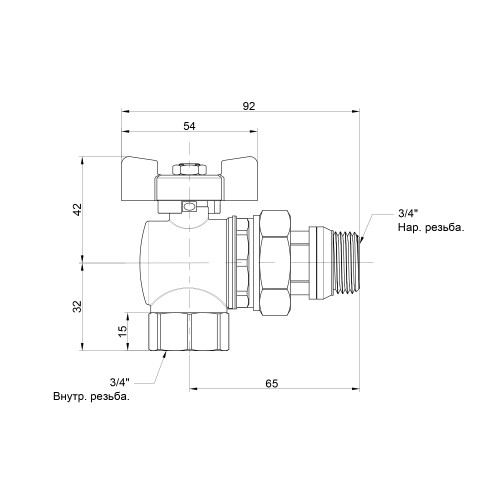 Кран шаровой Icma FAR. ROSSA 3/4 Кран шаровой Icma FAR. ROSSA 3/4