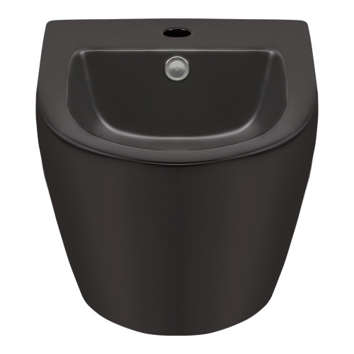 Биде подвесное Qtap Robin 495х370х325 Matt black QT1355046FMB