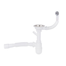Сифон для кухонной мойки Lidz (WHI) 60 08 E001 01 ECO с круглым переливом (выход 50 мм) Сифон для кухонной мойки Lidz (WHI) 60 08 E001 01 ECO с круглым переливом (выход 50 мм)