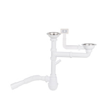 Сифон двойной для кухонной мойки Lidz (WHI) 60 05 M003 00 с отводом для стиральной машины (выход 50 мм) Сифон двойной для кухонной мойки Lidz (WHI) 60 05 M003 00 с отводом для стиральной машины (выход 50 мм)