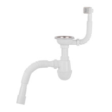 Сифон для кухонной мойки Lidz (WHI) 60 05 M001 01 EURO (выход 50 мм) Сифон для кухонной мойки Lidz (WHI) 60 05 M001 01 EURO (выход 50 мм)