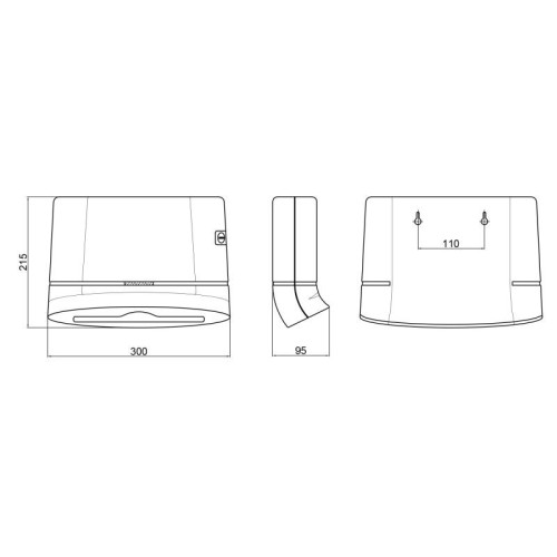 Держатель для бумажных полотенец Qtap Pohodli 300 мм QTDR600WP White (Držák) Держатель для бумажных полотенец Qtap Pohodli 300 мм QTDR600WP White (Držák)