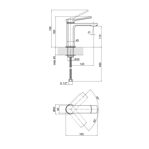 Смеситель для раковины Qtap Slavonice QTSLV1042103C Chrome Смеситель для раковины Qtap Slavonice QTSLV1042103C Chrome