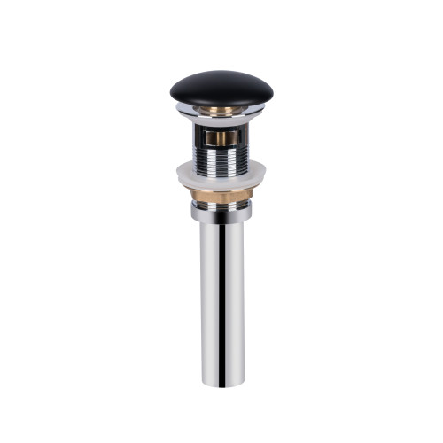Донный клапан для раковины Qtap PU03O 225х70х70 Matt black с переливом