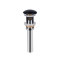 Донный клапан для раковины Qtap PU03O 225х70х70 Matt black с переливом