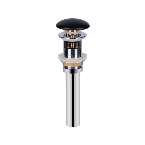 Донный клапан для раковины Qtap PU03O 225х70х70 Matt black с переливом