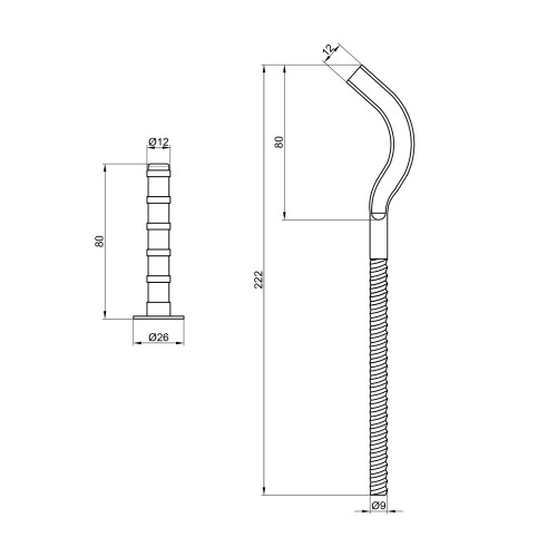 Крепеж Thermo Alliance Standart на чугунный радиатор 10х230 мм SD113230