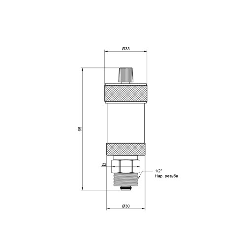 Воздухоотводчик автоматический Thermo Alliance Standart SD28115