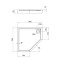 Душевой поддон Qtap Diamond 301112 100x100x12 см + сифон