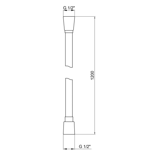 Шланг для ручного душа Qtap Hadice 1200 мм QTHADPVC120B Black Matt Шланг для ручного душа Qtap Hadice 1200 мм QTHADPVC120B Black Matt
