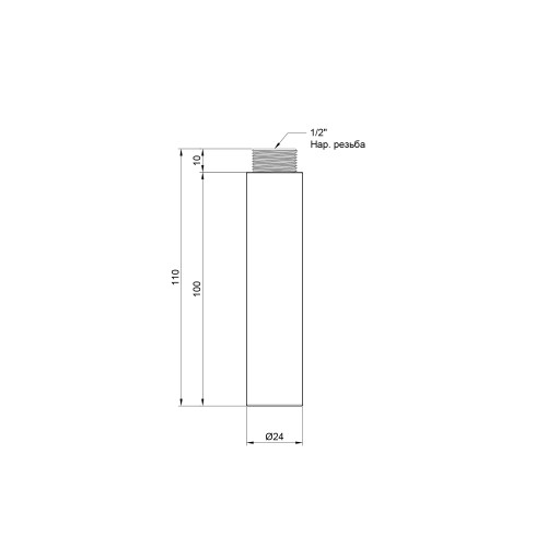 Удлинитель Thermo Alliance Standart 100х1/2 Удлинитель Thermo Alliance Standart 100х1/2
