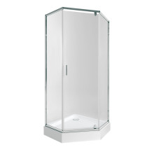 Набор Qtap душевая кабина Scorpio CRM10995-AC6 Clear 2120x900x900 мм + поддон Diamond 309912 90x90x12 см с сифоном