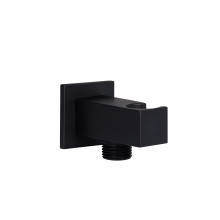 Подключение с держателем для шланга Qtap Spojeni прямоугольное QTCRBBH025 Black Matt Подключение с держателем для шланга Qtap Spojeni прямоугольное QTCRBBH025 Black Matt
