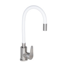 Смеситель для кухни Lidz Vida 015F3 с гибким изливом (k35) LDVID015F3WHI43357 White / Nickel Смеситель для кухни Lidz Vida 015F3 с гибким изливом (k35) LDVID015F3WHI43357 White / Nickel