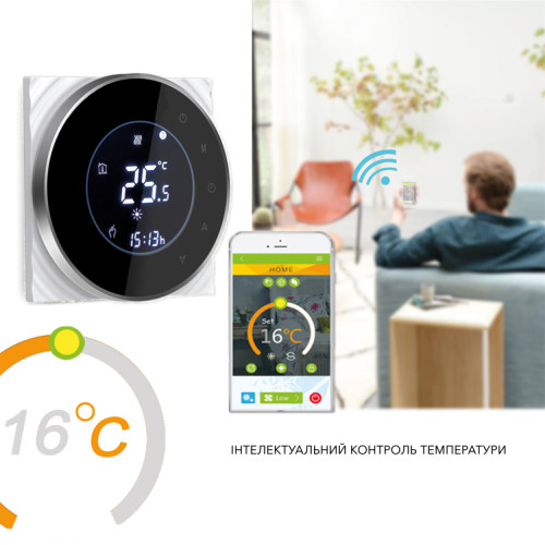 Проводной недельный термостат с WiFi BHT-6000-GALW Проводной недельный термостат с WiFi BHT-6000-GALW