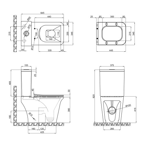 Бачок для унитаза Qtap Kalao QT08221213AW1 Бачок для унитаза Qtap Kalao QT08221213AW1