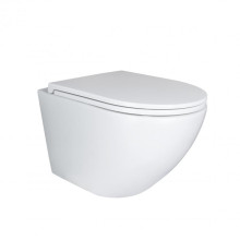 Унитаз подвесной Qtap Robin New безободковый с сиденьем Soft-close QT13332381АSW Унитаз подвесной Qtap Robin New безободковый с сиденьем Soft-close QT13332381АSW