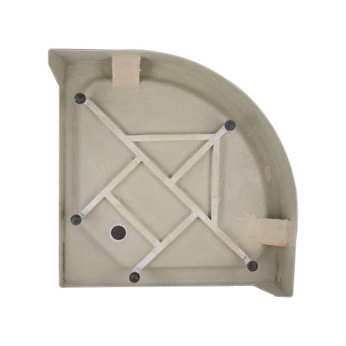 Lidz Душевой поддон KAPIELKA ST80x80x14 низкий, полукруглый,  диаметр слива 52 мм