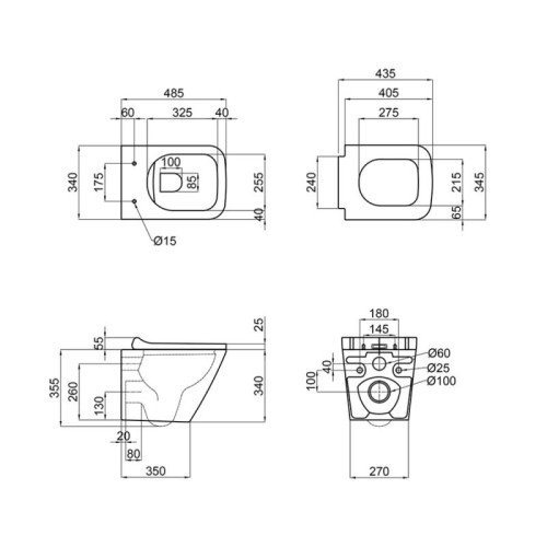 Унитаз подвесной Qtap Tern с сиденьем  Soft-close QT17332303ASW