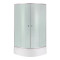 Lidz Latwa SC90x90.SAT.MID.FR Душевая кабина полукруглая, стекло Frost 4 мм + Lidz Душевой поддон KAPIELKA ST90x90x26, с панелью