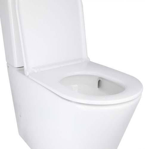 Унитаз-компакт Qtap Scorpio безободковый Ultra Quiet с сиденьем Soft-close QT14226088AW