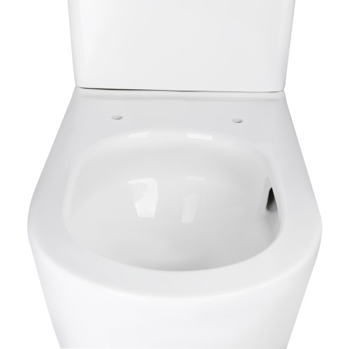 Унитаз-компакт Qtap Scorpio безободковый Ultra Quiet с сиденьем Soft-close QT14226088AW