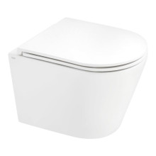 Унитаз подвесной Qtap Scorpio безободковый Ultra Quiet с сиденьем Soft-close QT14332380AW Унитаз подвесной Qtap Scorpio безободковый Ultra Quiet с сиденьем Soft-close QT14332380AW