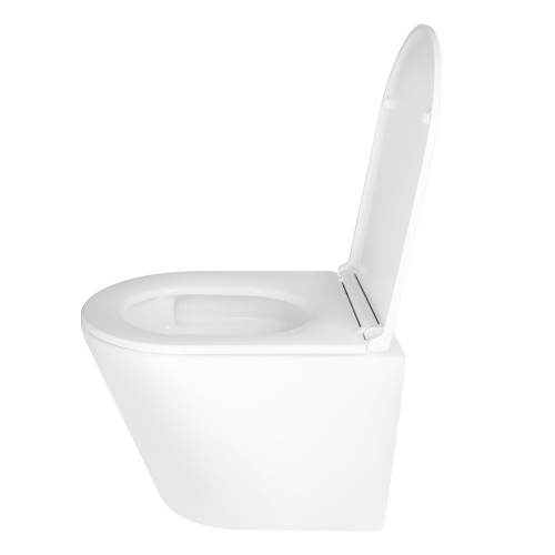 Унитаз подвесной Qtap Scorpio безободковый Ultra Quiet с сиденьем Soft-close QT14332380AW