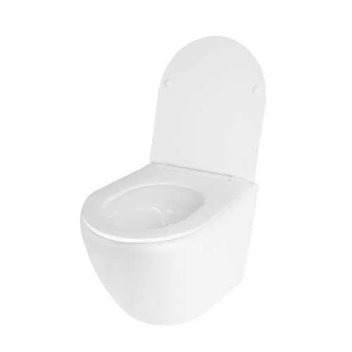 Унитаз подвесной Qtap Jay безободковый Ultra Quiet с сиденьем Soft-close QT07335177W