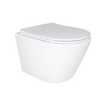 Унитаз подвесной Qtap Swan безободковый Ultra Quiet с сиденьем Soft-close QT16335179W Унитаз подвесной Qtap Swan безободковый Ultra Quiet с сиденьем Soft-close QT16335179W