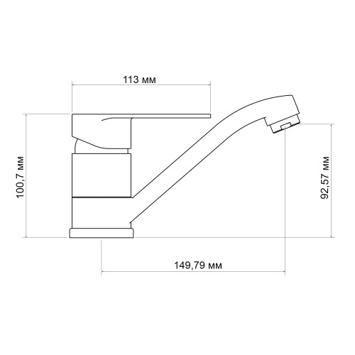 Смеситель для кухни Lidz Tani 002M (k40) LDTAN002MCRM44967 Chrome