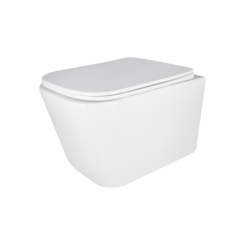 Унитаз подвесной Qtap Crow безободковый с сиденьем Soft-close QT05335171W