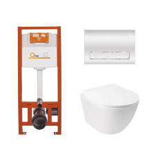 Готовое решение Qtap для ванной комнаты: подвесной унитаз Jay Ultra Quiet 485x360x320 + комплект инсталляции Nest 4 в 1 (линейная клавиша Chrome) Готовое решение Qtap для ванной комнаты: подвесной унитаз Jay Ultra Quiet 485x360x320 + комплект инсталляции Nest 4 в 1 (линейная клавиша Chrome)