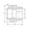 Муфта PPR Blue Ocean 40х1 Муфта PPR Blue Ocean 40х1