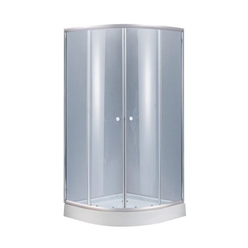Душевая кабина Lidz Latwa SC90x90.SAT.LOW.GR, стекло тон. 4 мм + Lidz Душевой поддон KAPIELKA ST90x90x14