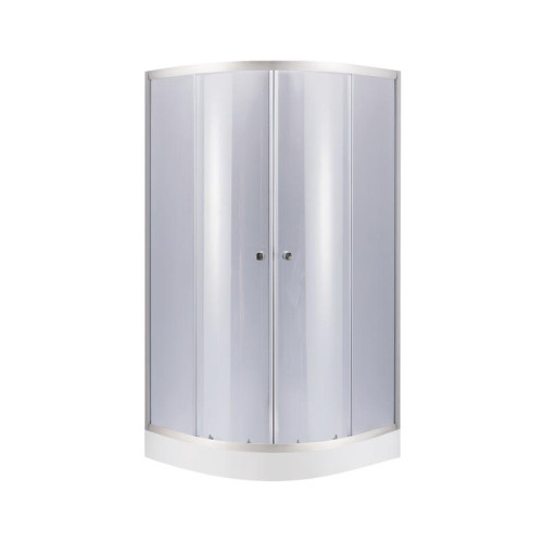 Душевая кабина Lidz Latwa SC80x80.SAT.LOW.GR, стекло тон. 4 мм + Lidz Душевой поддон KAPIELKA ST80x80x14