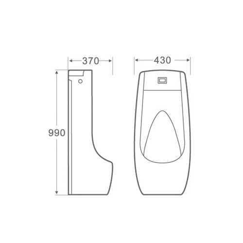 Писсуар напольный Qtap Scorpio с ИК-датчиком автоматического смыва 440x360x995 White QT1488101HW