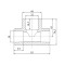 Тройник PPR Blue Ocean 50х32х50 редукционный