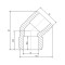 Уголок PPR Blue Ocean 32, 45° Уголок PPR Blue Ocean 32, 45°