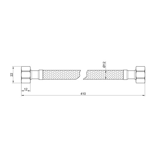 Гибкая подводка для воды Thermo Alliance Standart 40 см ГГ SD397W40