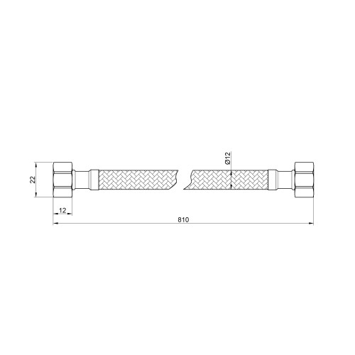 Гибкая подводка для воды Thermo Alliance Standart 80 см ГГ SD397W80
