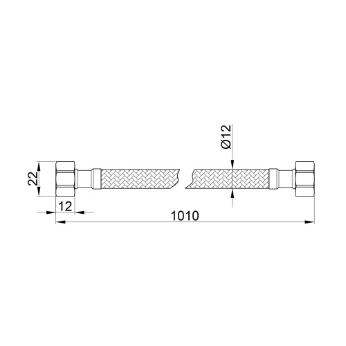 Гибкая подводка для воды Thermo Alliance Standart 100 см ГГ SD397W100