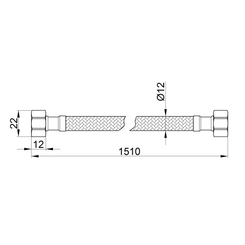Гибкая подводка для воды Thermo Alliance Standart 150 см ГГ SD397W150