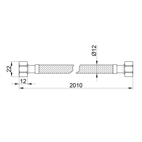Гибкая подводка для воды Thermo Alliance Standart 200 см ГГ SD397W200